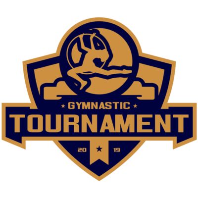 Gymnastic Tournament logo template 02 Thumbnail